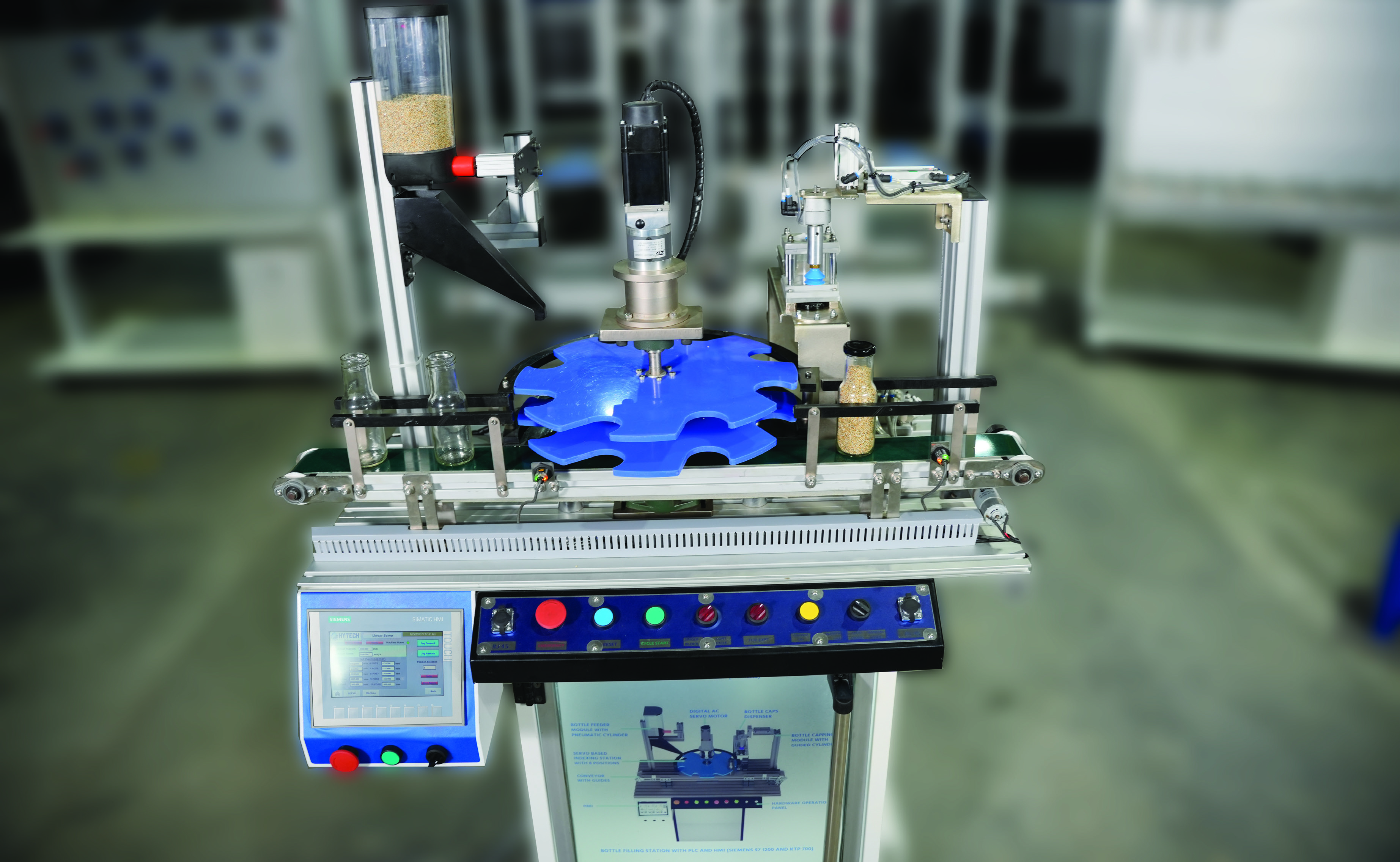 Automated Bottle Filling Station with PLC HMI in Pune | Mechatronics ...